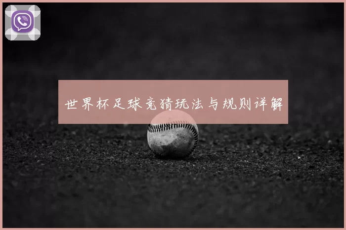 世界杯足球竞猜玩法与规则详解