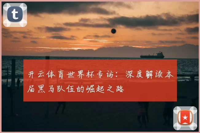 开云体育世界杯专访：深度解读本届黑马队伍的崛起之路